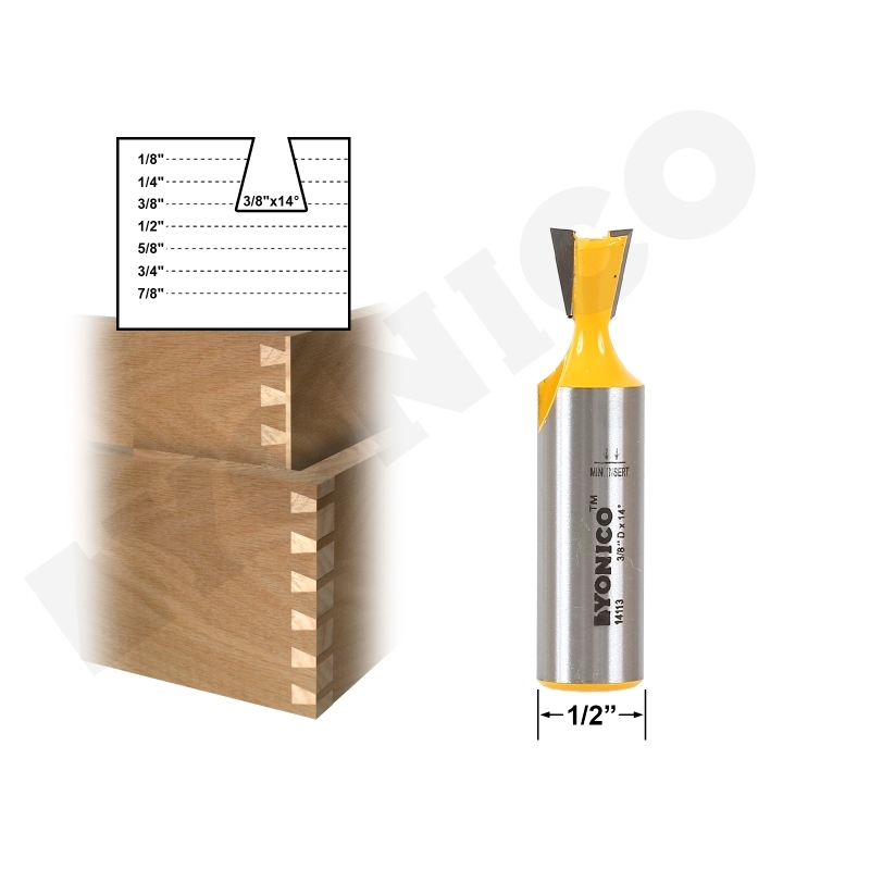 Joinery Dovetail Dovetail Router Bit 3 8 X 14 1 2